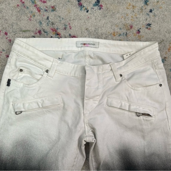 Pierre Balmain Ombre Skinny Jeans in Black & White sz 28 - Picture 2 of 6